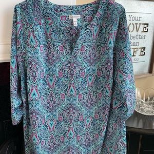 Silky 3/4 sleeve tunic